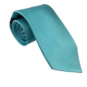 New NWT Men's Designer Tie 100% Silk Countless Mara Gold Crown - Turquoise Teal